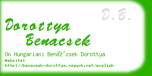 dorottya benacsek business card